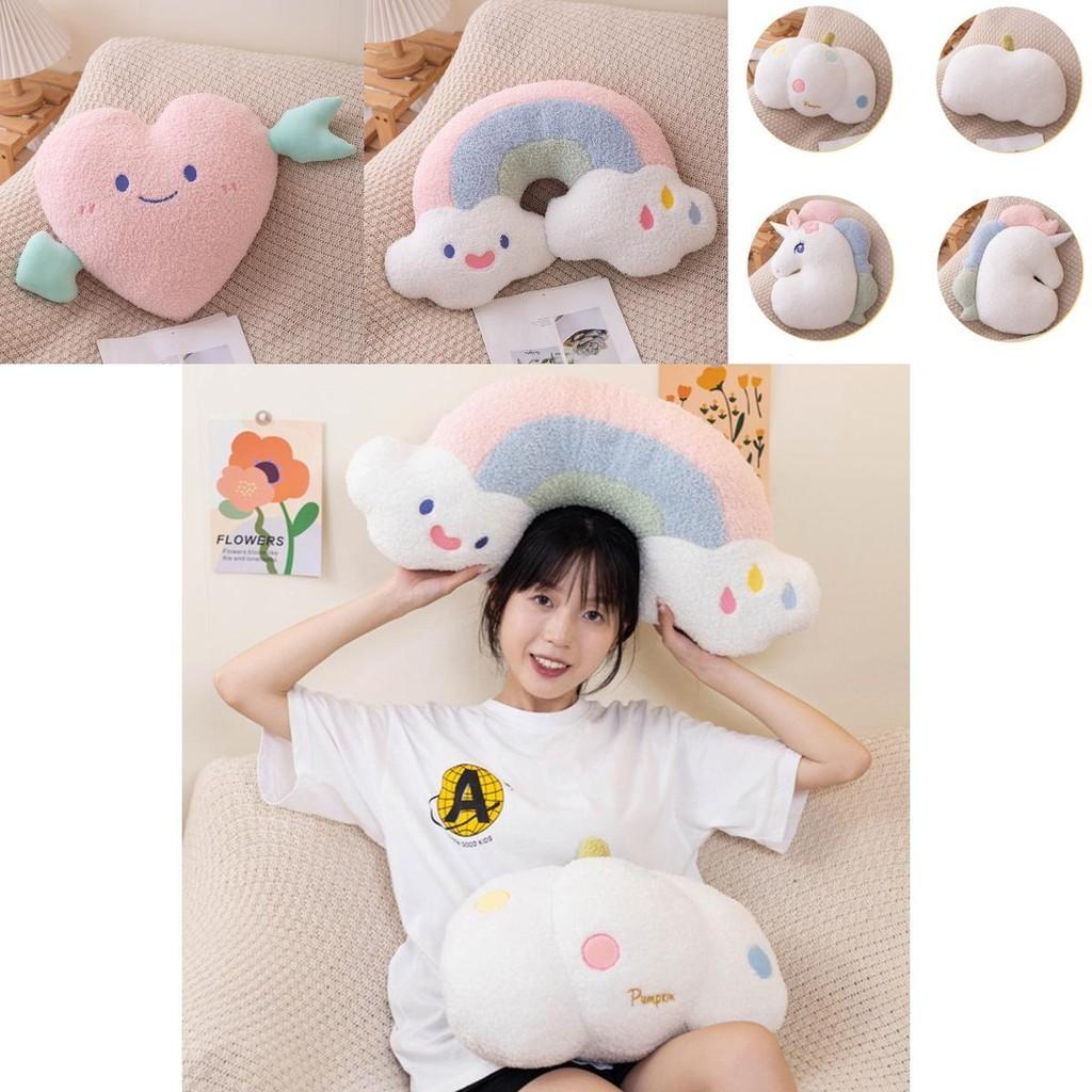 Cute Cloud Shaped Plush Sofa Pillow For Sweet Home Decor Lovely Bedroom And Living Room Backrest Cushion