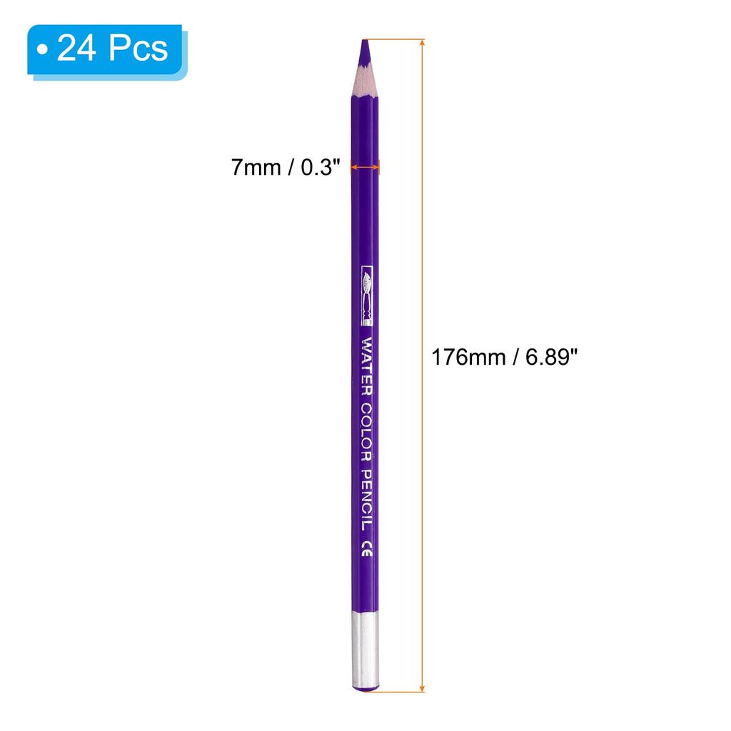 PATIKIL Colored 24 Pencils for and Purple Water-Soluble Pencils, Water-Soluble Blending, Coloring, Sketching, Painting,