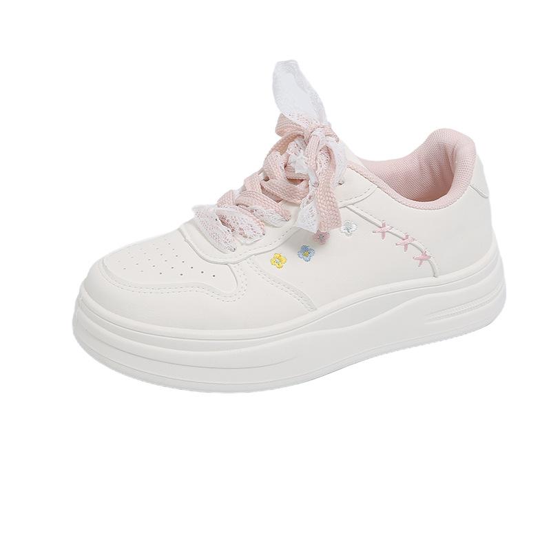 2025 autumn new macaron little white shoes women's leather surface student board shoes casual shoes increase ins tide N8002