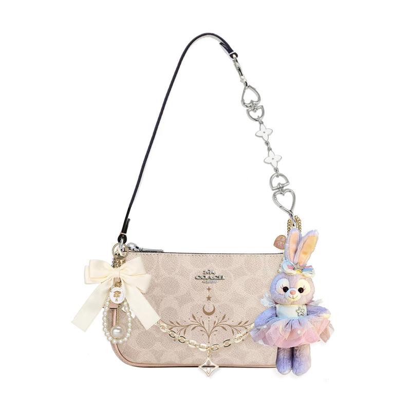 

COACH shoulder bag [Customized bag] Nolita 19 micro-label logo zipper closure, extension chain, printing Mountains and Rivers into Dreams Basic Model коричневий