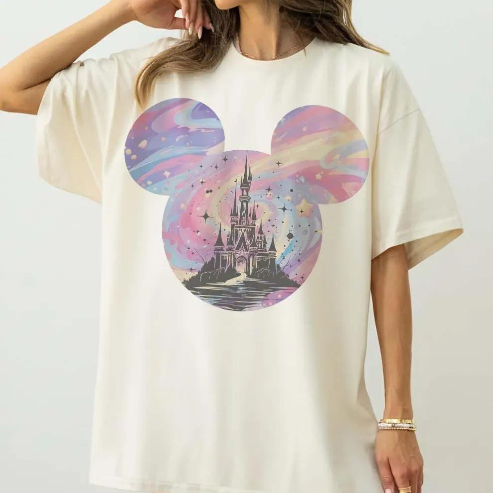 Retro Mickey Ear Castle Shirt Disney Magic Kingdom Tshirt Disney World Tour Matching Clothing Disney World Tshirt S