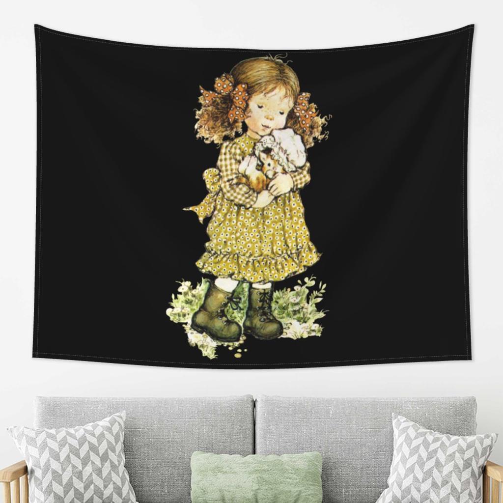 Sarah Kay Swing Girl Tapestry Decoration Art Aesthetic Tapestries for Living Room Bedroom Home Wall Cloth Wall Hanging