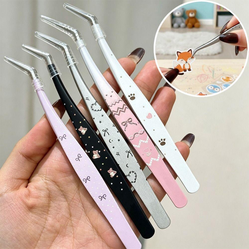 High Precision False Eyelash Tweezers Anti-static Lashes Extension Tweezer  Beauty Makeup Tools