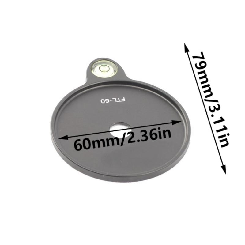 Tripod Leveling Base 60mm Inner Diameter Machined Aluminum Alloy for Photography and Videography