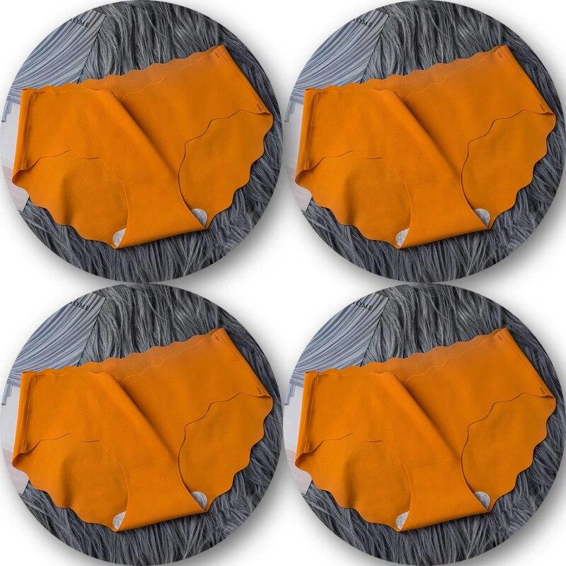 4Pcs/Set Seamless Underwear Silk Women's Panties 3XL Tangas Lady Ruffle Underpants 4 Pieces Girls Briefs Panty Sexy Lingerie 4PC