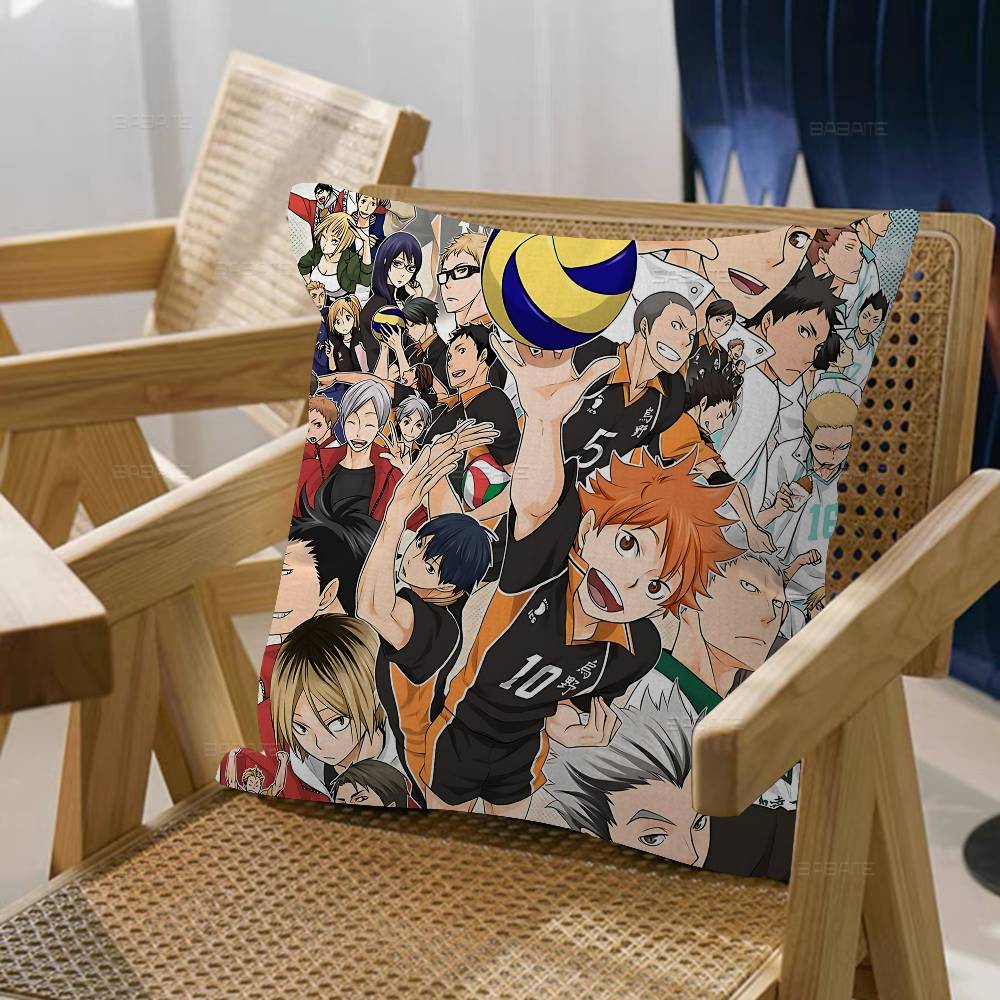 Haikyuu Japan Anime Pillowcase Toon Gift Cushion Cover Bedroom Home Sofa Chair Seat Decor Pillow Case