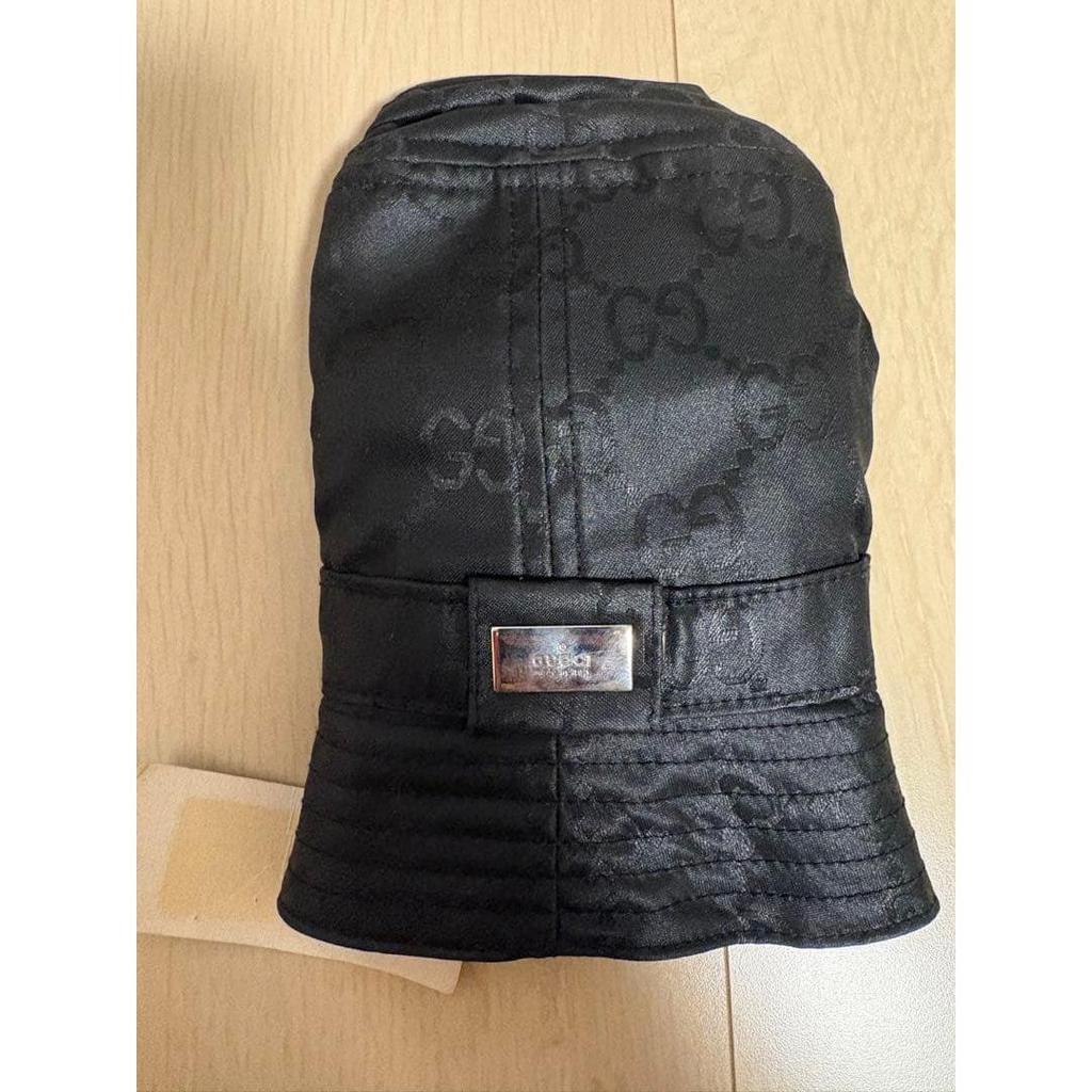 Used Brand New, Unused, with Tag, GUCCI Bucket Hat, GG Pattern, Bucket Hat, Black