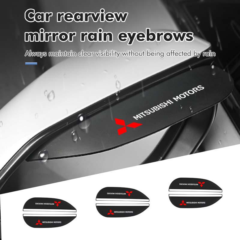 2 Stück Auto Rückspiegel Regen Regenschutz Schutz Regenbrauen Für Mitsubishi Outlander Lancer L200 ASX Pajero Grandis Eclipse