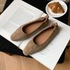 Fashion Luxury Female Square Toe Ladies Flats Slip On Shoes Soft Shallow Footwear Fashion Flock Flats With Shoes For Women