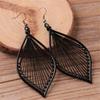 Fashion Black Ear Stud Vintage Bohemia Eardrop Stud Earrings Leaf Earrings Drop Earrings Ear Hook
