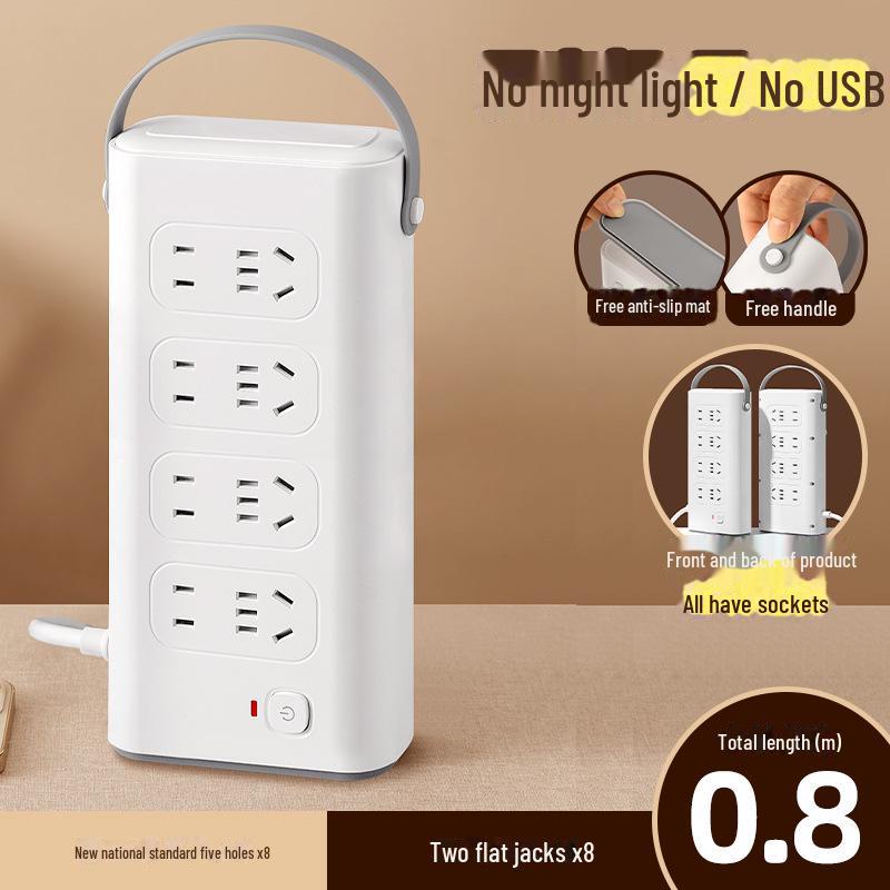 Intelligent Portable Vertical USB Power Strip with Multi-Slot and Anti-Overload Protection