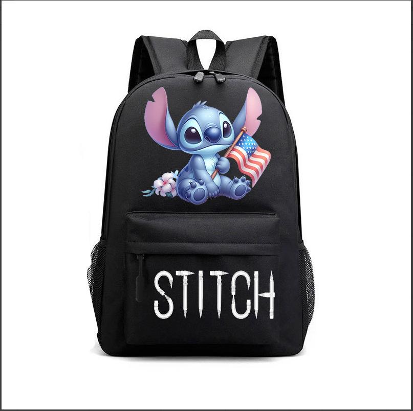 School Bag Cartoon Backpack Star Lightning School Bag Student Polyester Casual Printed Backpack Travel Bag
