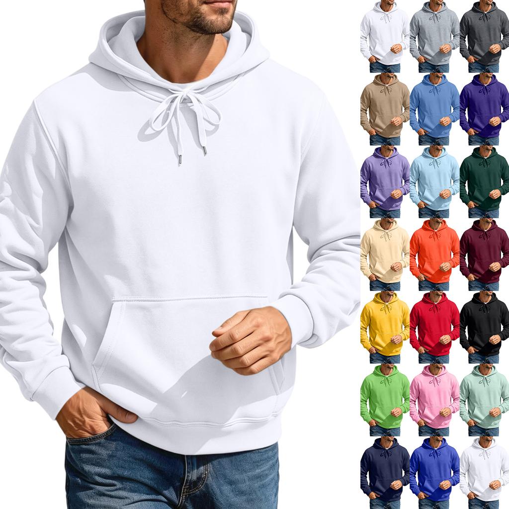 Men's Hoodie Casual Long Sleeve Pullover Sweatshirt for Fall and Winter Everyday Wear