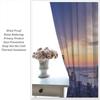 Modern Curtains, New York City Skyline with A Skyscrapers At The Night with Sunset American Urban Li for Living Rooms and Bedrooms Drapes 2 Panels