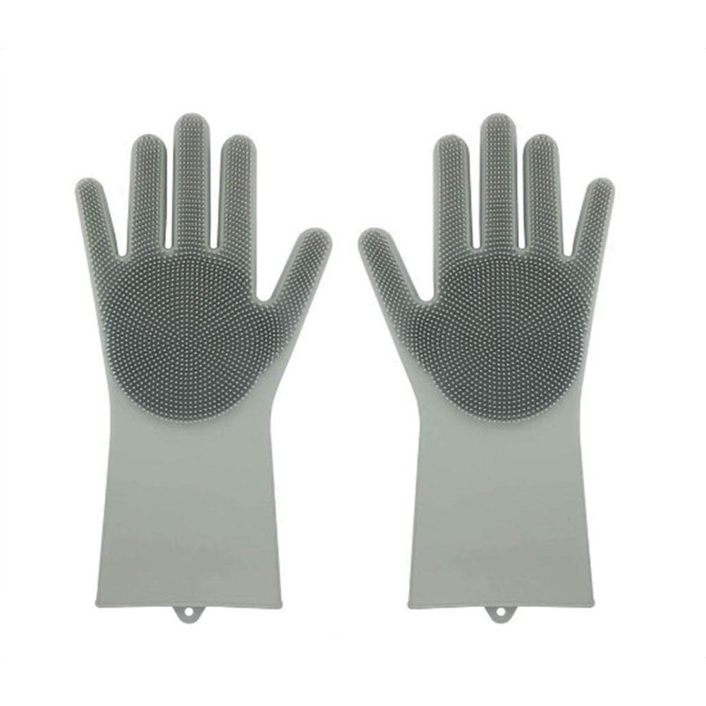 Magic Silicone Rubber Dish Washing Gloves Eco-Friendly Scrubber Cleaning Sponge