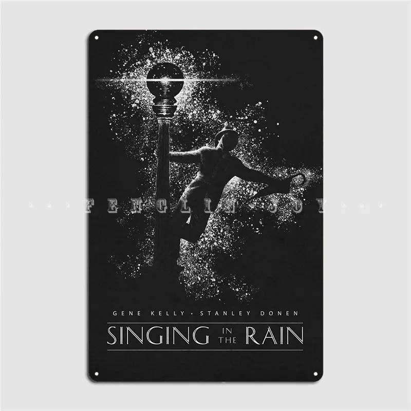 Singing In The Rain Poster Metal Plaque Club Home Club Bar Personalized Wall Decor Tin Sign Poster 20x30cm