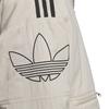 adidas Originals Logo Embroidered Reversible Hooded Cotton Jacket Men Tops Beige IU4786