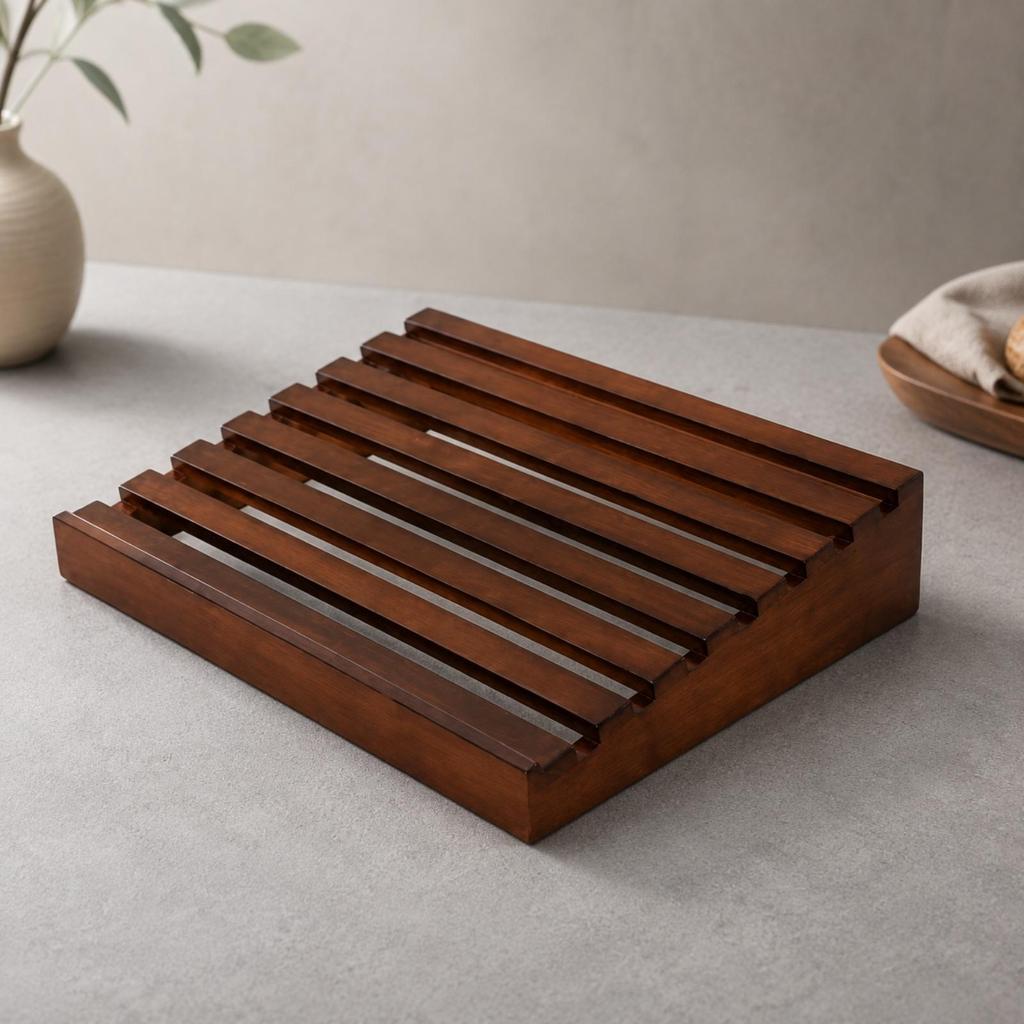 Bakery Display Tray Rustic Wooden Elegant for Cafes, Dessert Shops