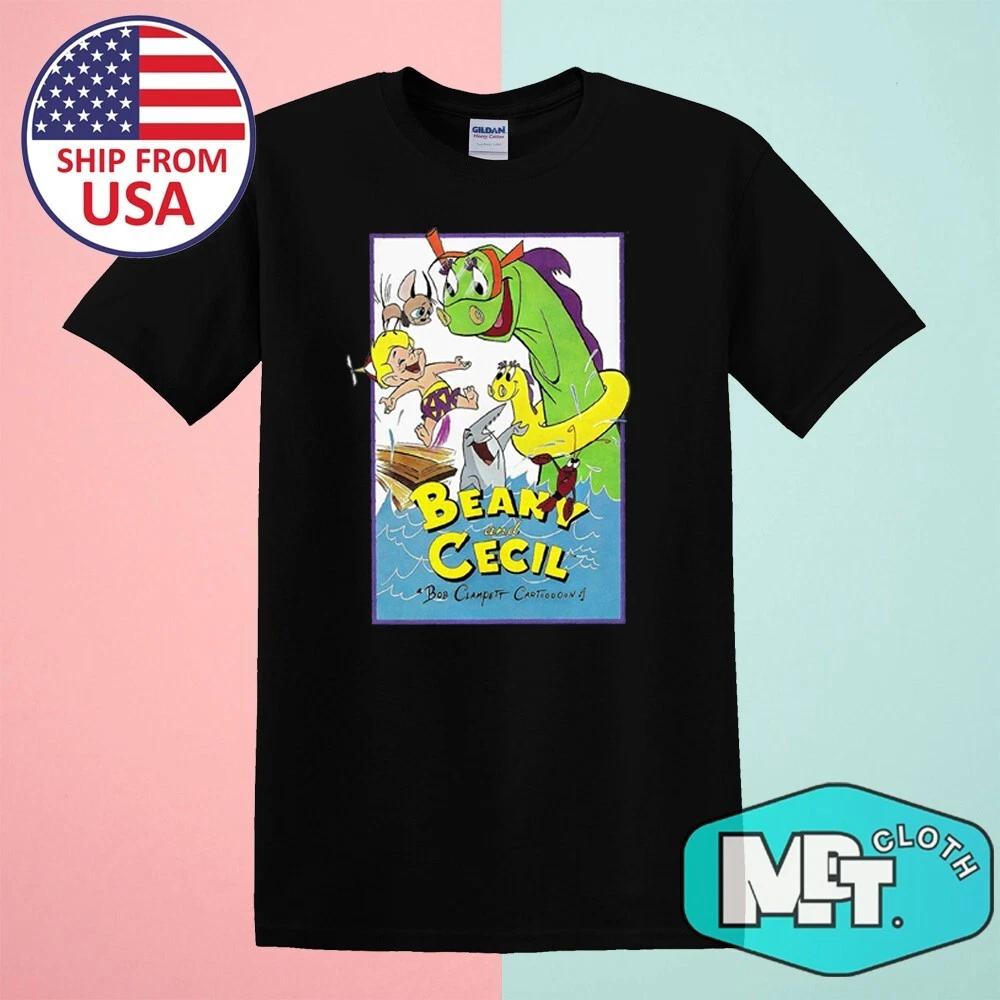 Beany And Cecil Retro Cartoon TV Series Men s Black Size S-5XL S