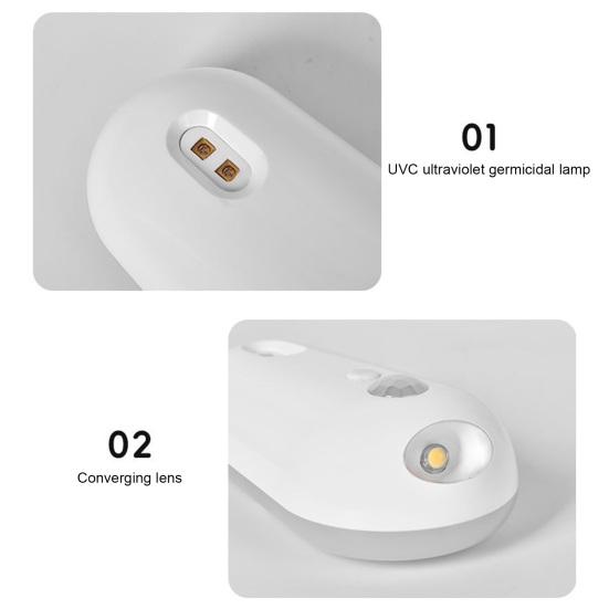 Toilet Light with Intelligent Sensing UV Sterilization Rechargeable USB-C Night Light Peel And Stick Soft Nightlight for Bathroom Toilet