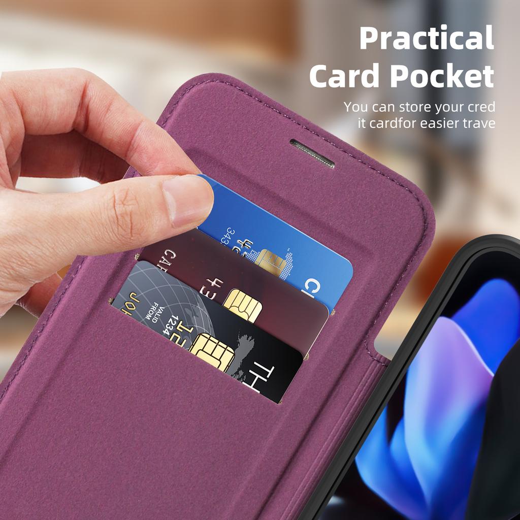 For Google Pixel 10/10 Pro Magnetic Case RFID Blocking Card Holder Leather Phone Cover