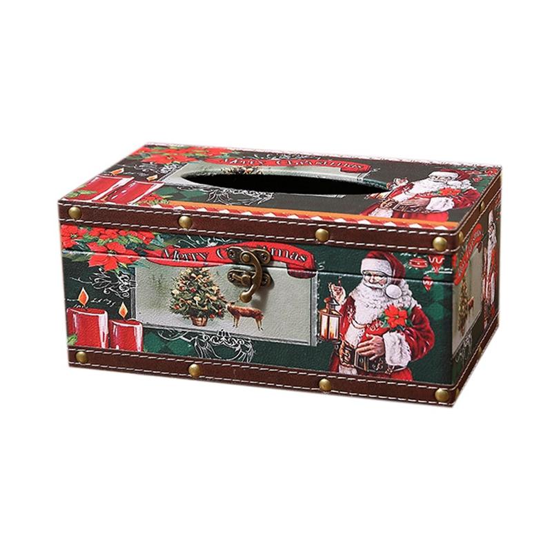 Weihnachten Tissue Box Hause Innen Esstisch Wohnzimmer Kaffee Tisch Desktop Papier Box Tissue Tube