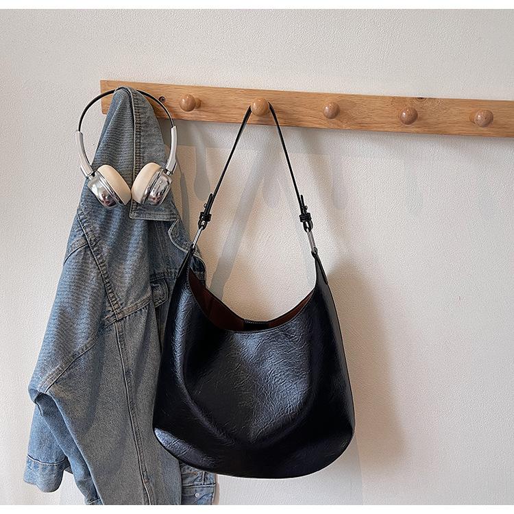 

2025 новая простая текстурная повседневная сумка-тоут ретро большая вместимость сумка для поездок модная сумка для ребенка и мамы