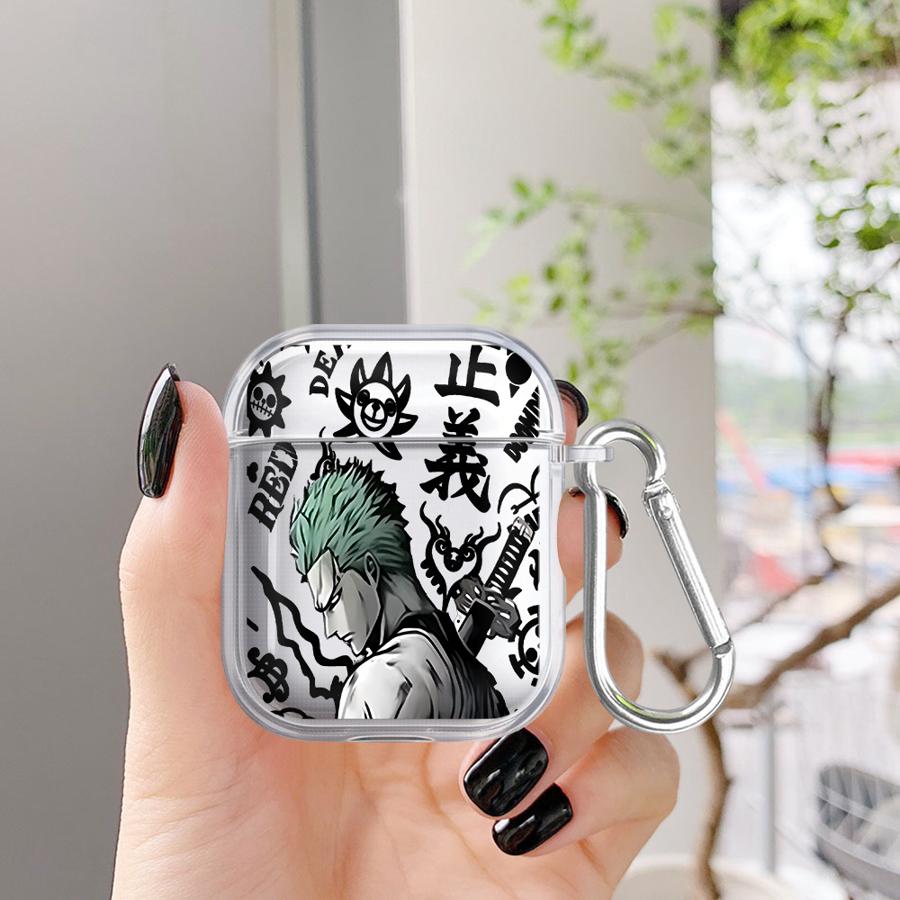 Anime Ones Pieces Luffy Zoro Klare Kopfhörerhüllen Abdeckung für Airpods Pro 1 Pro3 4 3 2 Pro2