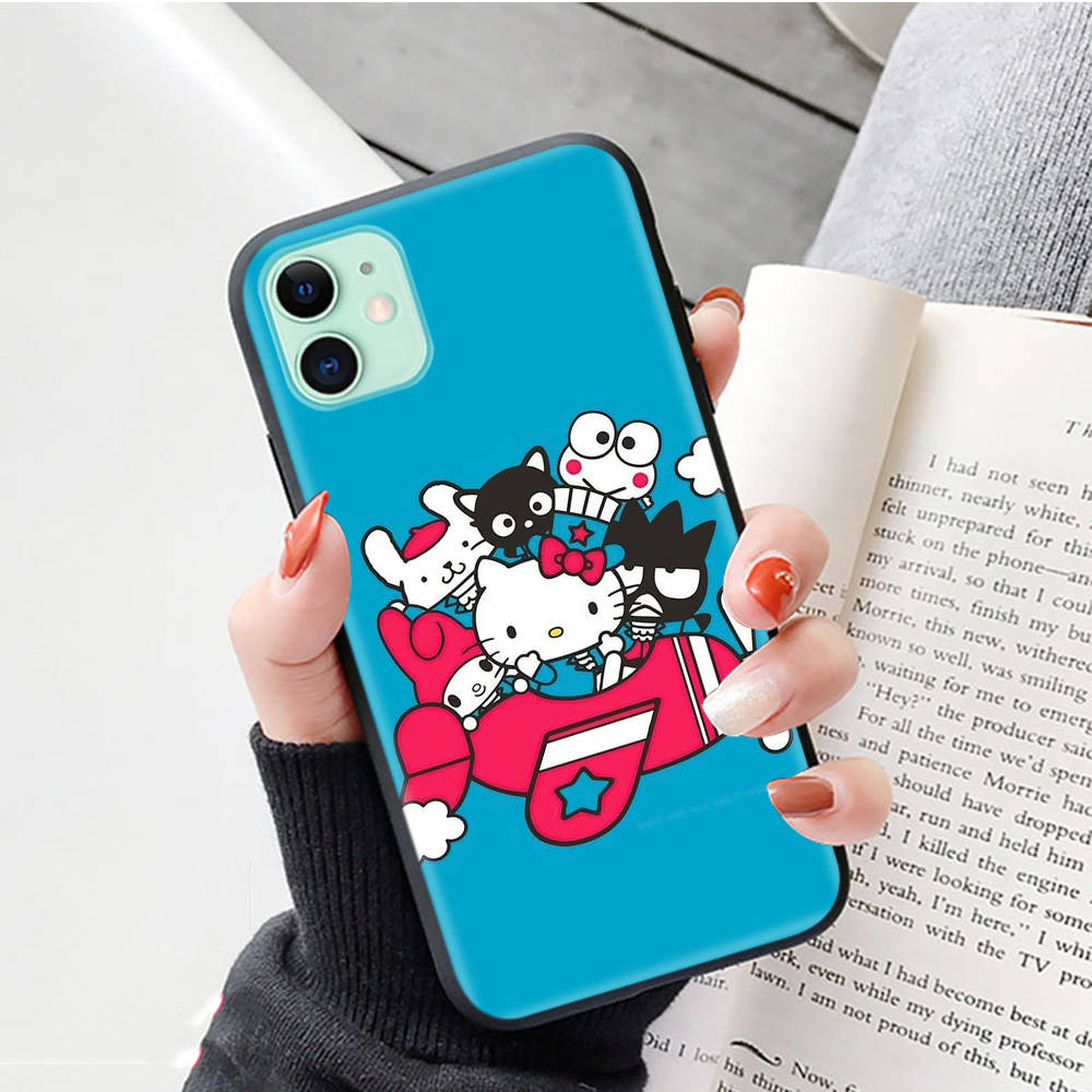 Černé pouzdro pro Xiaomi Poco X6 X4 M5 M6 F5 F6 C65 C55 C50 C51 C40 Pro Redmi 14C A3X 13C 12C 11T 10A 9C Note 7 6 8A Plus L-26 Badtz-maru