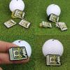 Dollar Bill Golf Ball Markers and Magnetic Hat Clips Golf Putting Alignment Aiming Cap Clips Court Gift for Men Women