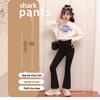 2025 Girls' High-Waist Velvet Flare Yoga Dance Pants for Autumn & Winter