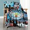 Manchester City Customize Your Name Blanket Lightweight Customizable Blanket Soft Warm Cozy for Livingroom Couch Office Home Decor