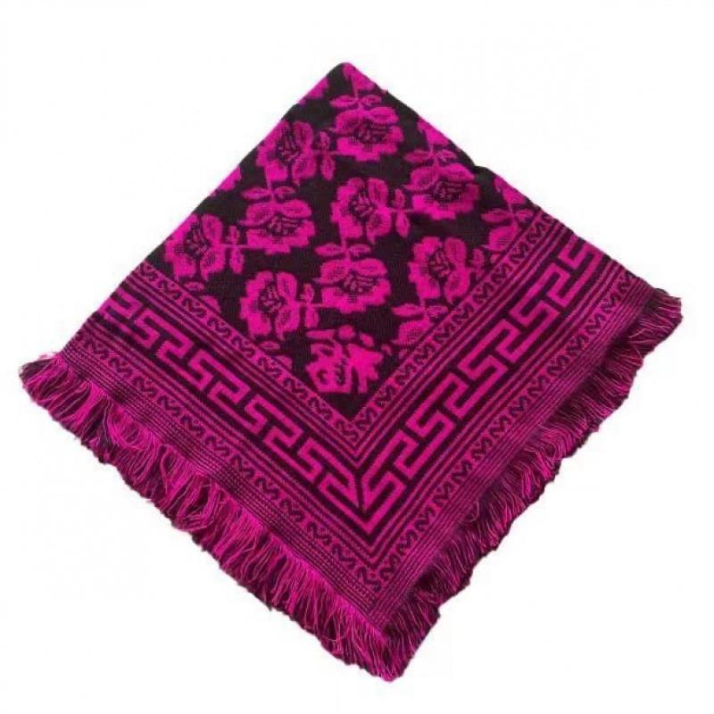 Ethnisch Stil Damen Quadratisches Tuch Mit Blumenmuster Warmes Winteraccessoire Für Damen Mittleren Alters