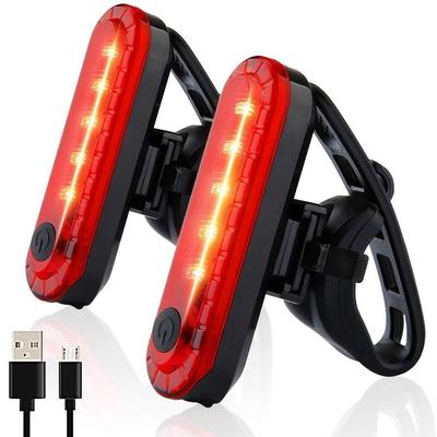 1PC Bike Tail Light USB Rechargeable LED Bright Rear Red Bike Light Cycling Safety for Night Riding Lighting Back Bicycle Taillights