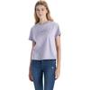 Levis Letter Logo Printed Round Neck Pullover Short Sleeve T-Shirt Women T-Shirt Purple 0019G-0001