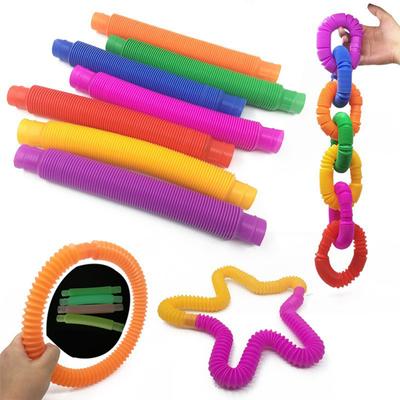 Children Vent Decompression  Toy Colored Telescopic Tube Fun Water Pipe For Relieve Stress Birthday
