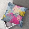 Abstract Floral Doodles square Jacquard Pillow Cover for Sofa Office Waist Cushion Cover Home Decorative Pillowcase
