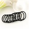 50pcs Women Elastic Ponytail Holder Black Hair Ropes