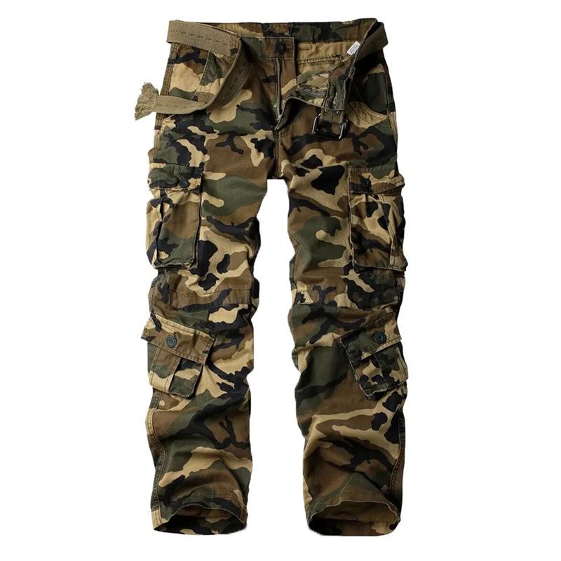 Herren Cargo-Hose mit lockerem Schnitt und vielen Taschen - Strapazierfähig, Übergröße, Gerades Bein, Lässige Outdoor-Sporthose
