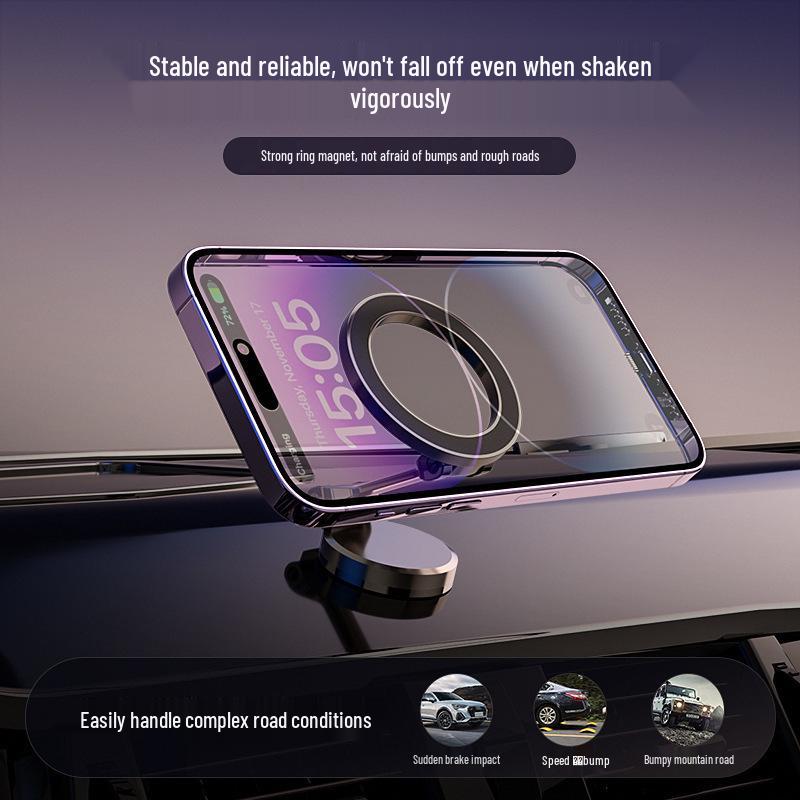 360° Rotating Magnetic Phone Holder – Compact, Multifunctional Stand for Home & Car
