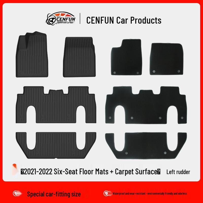 Waterproof TPE Floor & Trunk Mats for 2023 Tesla Model X LHD