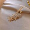 Sparkling Rhinestone Star Hair Clip for Women Elegant & Cute Five-Pointed Hairpin with Secure Frog Clip, Lightweight Solid Color Hair Accessories