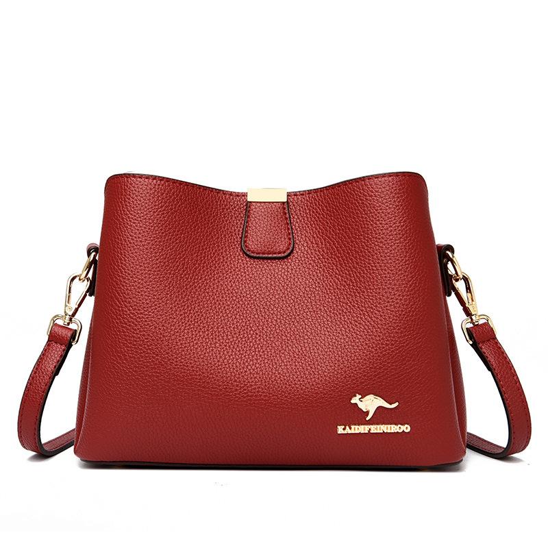 Borsa a tracolla Borsa a spalla da donna Borsa a secchiello da donna multicomparto