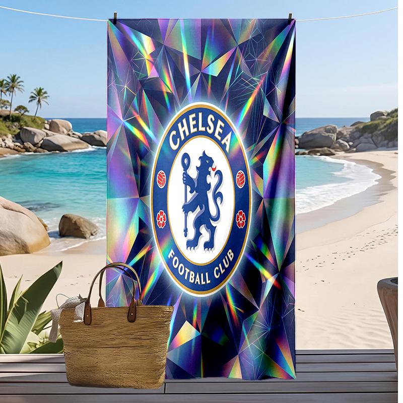 Chelsea FC Printed Beach Towel Quick Dry Soft TowelPortable Large Rectangular Beach Blanket for Travel Swimming Pool