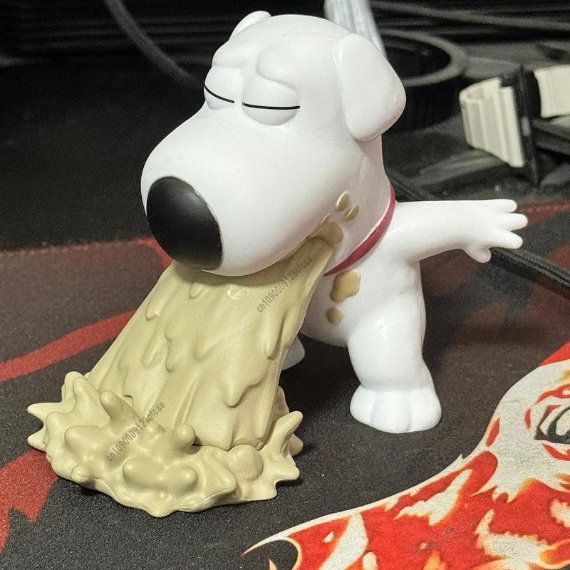 Figura Divertida do Cão Brian Griffin Ornamento de Mesa Decoração Criativa Estilo Anime Brinquedo Colecionável Presente de Aniversário para Casa Escritório