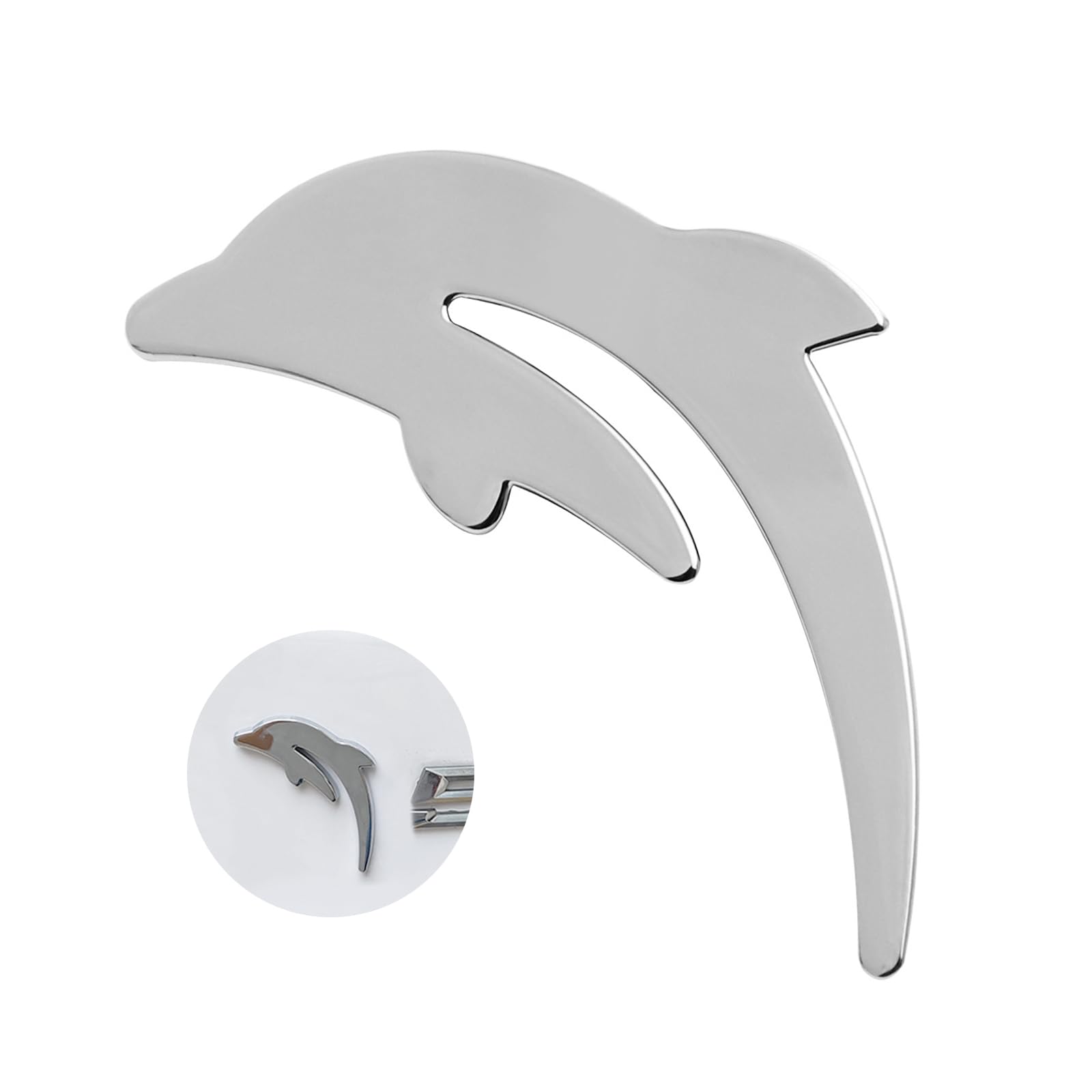 

Эмблема автомобиля Koongloong Dolphin 3D Милая декоративная наклейка-аксессуар для украшения автомобиля Серебристая серебряный