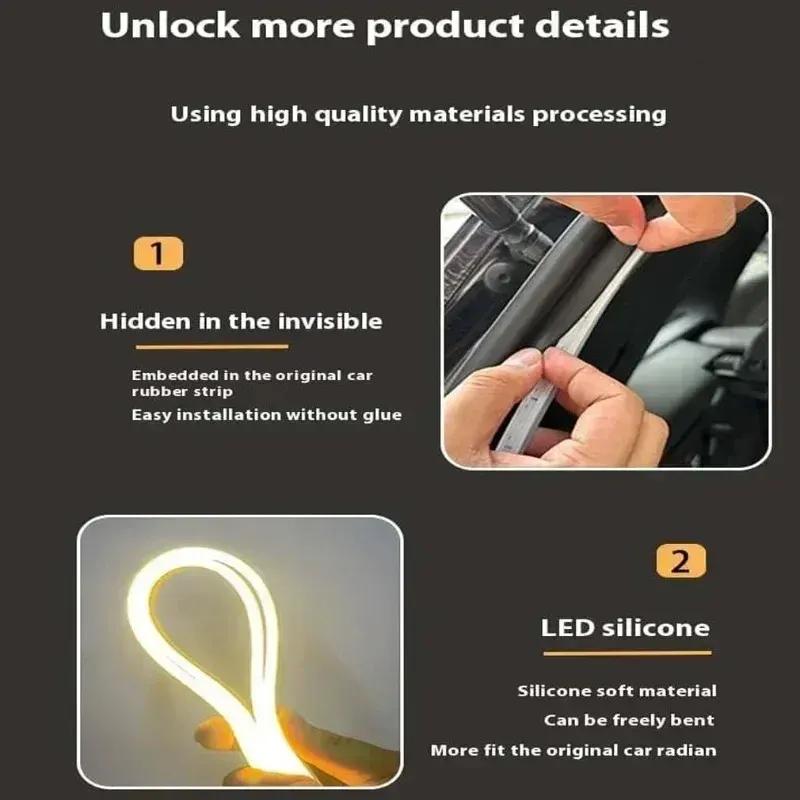 Car Boot Light Strip LED Lighting with Smart Sensor Easy Install Interior/Trunk Decoration for All Vehicle Models