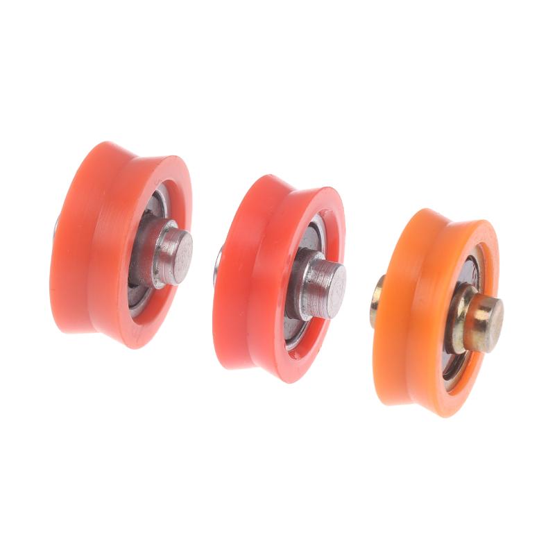 1/3Pcs V-Groove Plastic Bearing With Shaft Door And Window Pulley Pom Polyoxymethylene Nylon Roller Guide Wheel