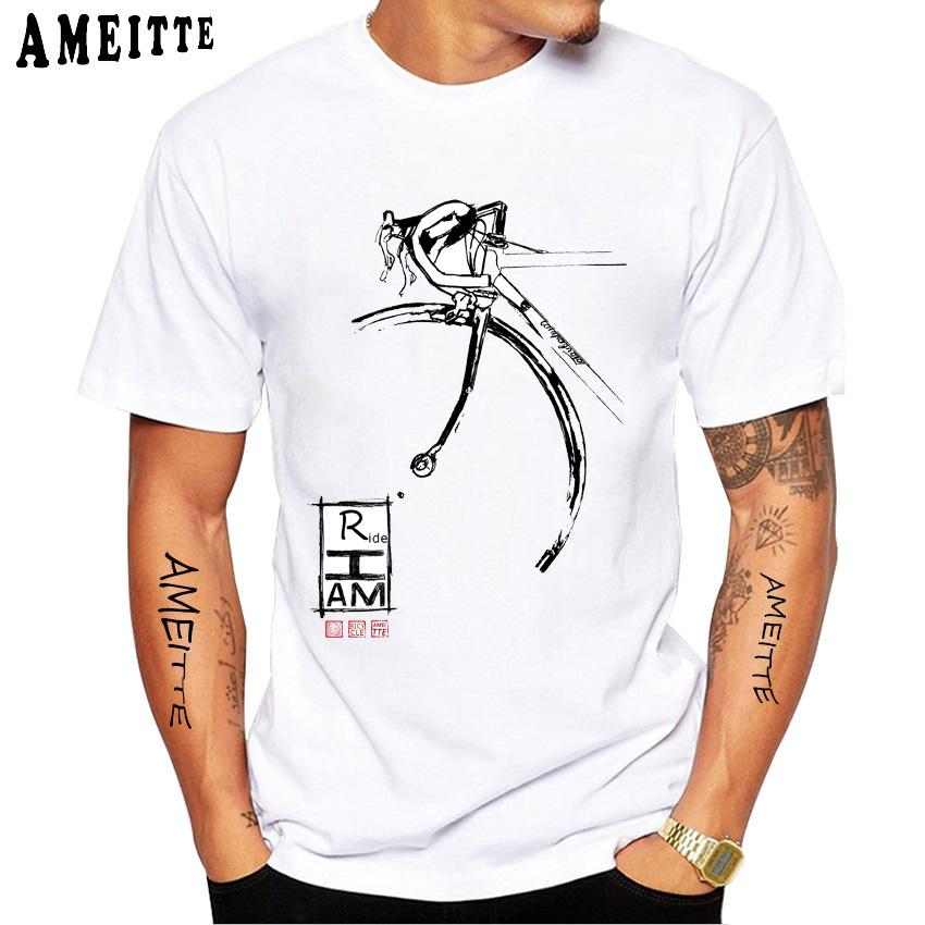 

Винтажная коллекция велосипедов футболка модная мужская с коротким рукавом старая дорожная велосипедная велофутболка белые повседневные топы хип-хоп мальчик футболки M