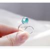 Adjustable Open Ring Women Men Geometric Mermaid Bubble Design Minimalist Boho Vintage Style Copper Jewelry
